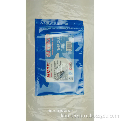 Food grade custom 3 side seal nylon frozen food packaging bag with zipper